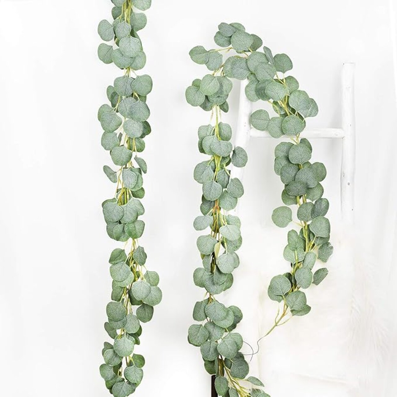 2pc Artificial Eucalyptus Garland – 6.1FT Faux Silk Eucalyptus Vines for Wedding Arch, Table Decor, Backdrop, and Home Decoration (Green)